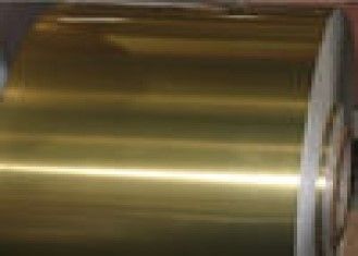 Bobine industrielle de papier aluminium de revêtement d'or époxyde de couleur pour le climatiseur