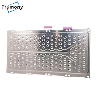 Plat en aluminium supérieur de refroidissement par l'eau de système de refroidissement de batterie pour la conception d'automobile